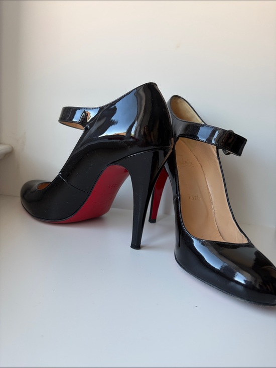 Christian Louboutin Shoes - Christian Louboutin Black Patent Mary Jane High Heels